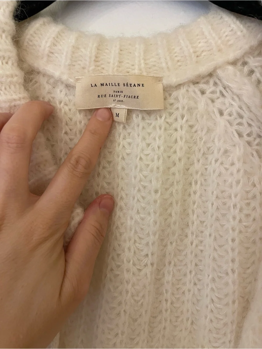 Sezane Emile Cardigan in Ecru - Medium - Picture 2 of 3